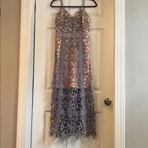 Floral lace midi dress